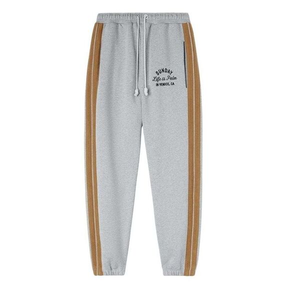 Palm Angels Unisex Adult Sunday Sweatpants / Grey Melange